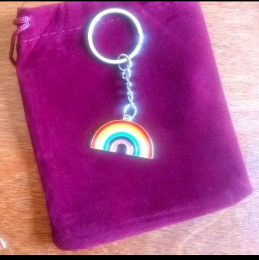 Rainbow keychain backpack zipper pull - Pride; Rainbows; Rainbow Baby; Summer